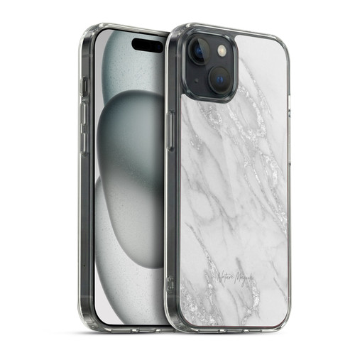 Nature Magick Marble Metallics Silver Soft Gel Case for Apple iPhone 15 Plus & MagSafe