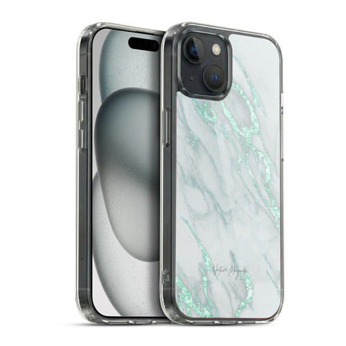 Nature Magick Marble Metallics Teal Soft Gel Case for Apple iPhone 15 Plus & MagSafe