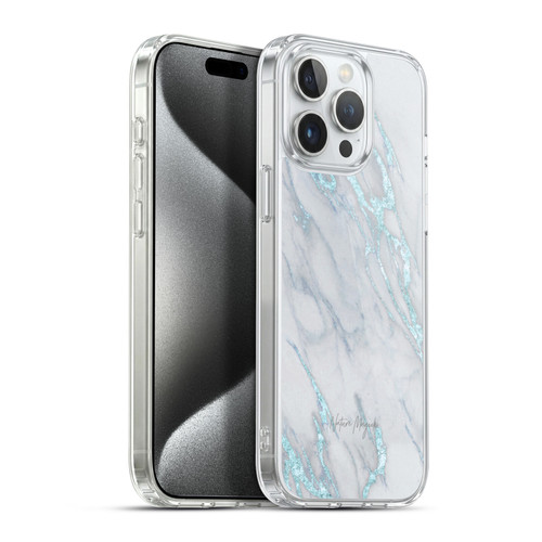 Nature Magick Marble Metallics Blue Soft Gel Case for Apple iPhone 15 Pro Max & MagSafe