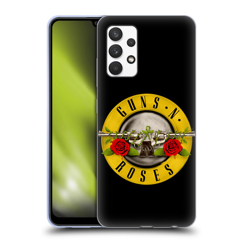 Guns N' Roses Key Art Bullet Logo Soft Gel Case for Samsung Galaxy A32 (2021)
