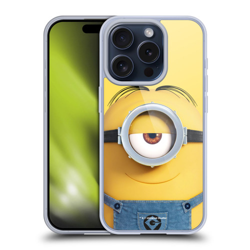 Despicable Me Full Face Minions Stuart Soft Gel Case for Apple iPhone 15 Pro