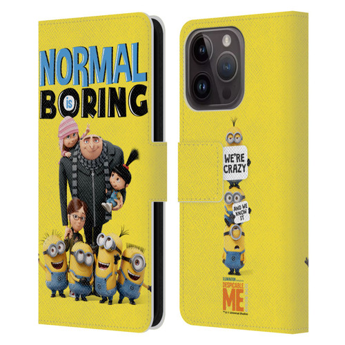Despicable Me Gru's Family Minions Leather Book Wallet Case Cover For Apple iPhone 15 Pro