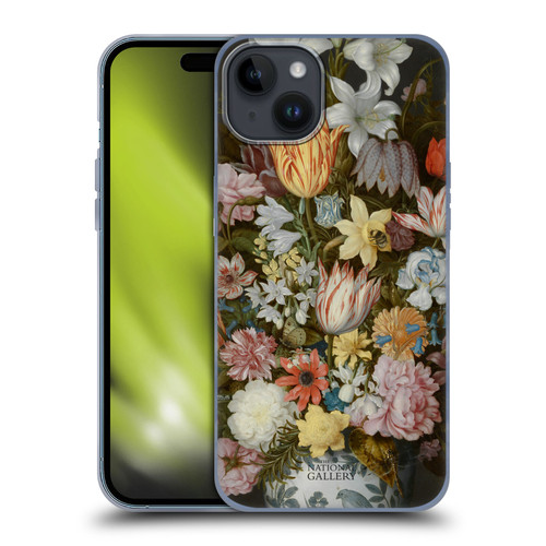 The National Gallery Art A Still Life Of Flowers In A Wan-Li Vase Soft Gel Case for Apple iPhone 15 Plus