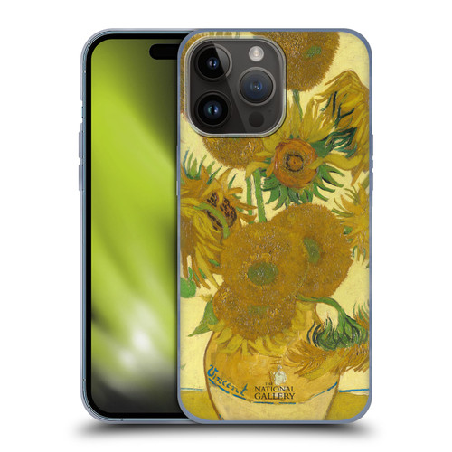 The National Gallery Art Sunflowers Soft Gel Case for Apple iPhone 15 Pro Max