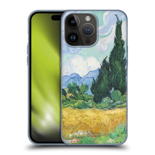 The National Gallery Art A Wheatfield With Cypresses Soft Gel Case for Apple iPhone 15 Pro Max