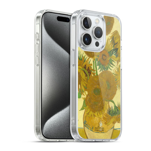 The National Gallery Art Sunflowers Soft Gel Case for Apple iPhone 15 Pro & MagSafe