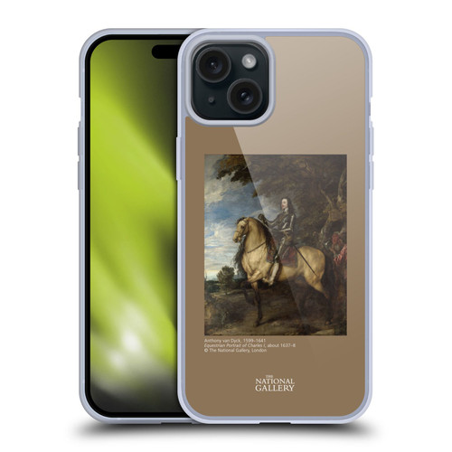 The National Gallery People Equestrian Portrait Of Charles I Soft Gel Case for Apple iPhone 15 Plus