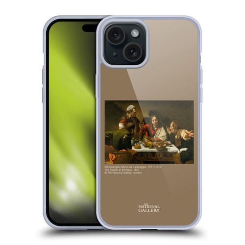 The National Gallery People The Supper At Emmaus Soft Gel Case for Apple iPhone 15 Plus