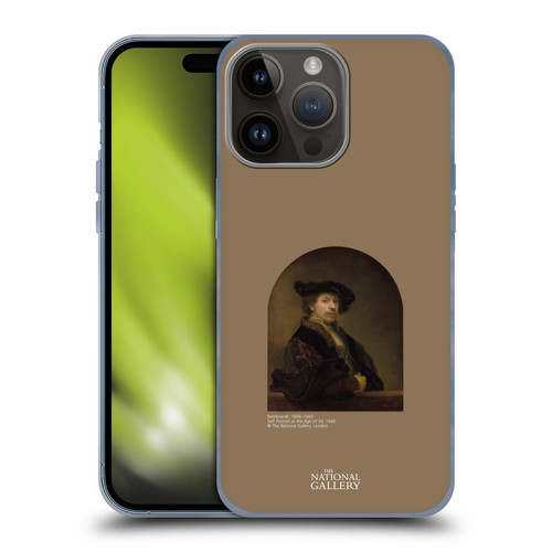 The National Gallery People Rembrandt Self Portrait Age 34 Soft Gel Case for Apple iPhone 15 Pro Max