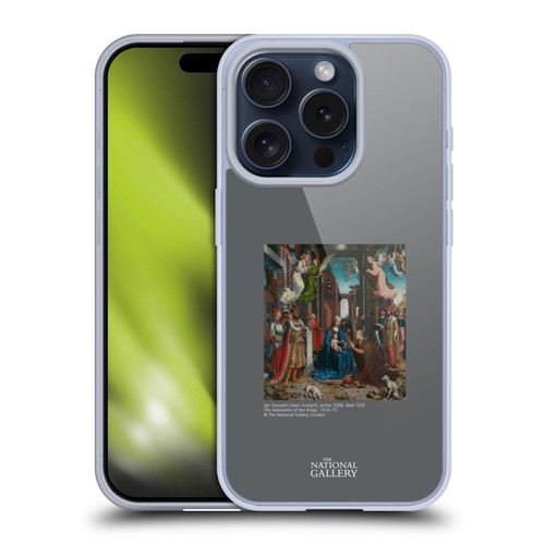 The National Gallery Religious & Mythological The Adoration Of The Kings Soft Gel Case for Apple iPhone 15 Pro