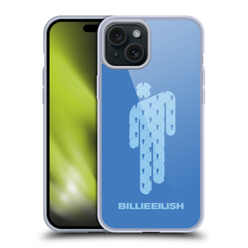 Billie Eilish Key Art Blohsh Blue Soft Gel Case for Apple iPhone 15 Plus & MagSafe