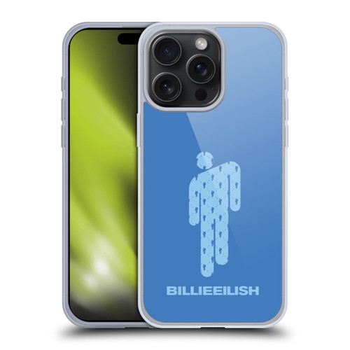 Billie Eilish Key Art Blohsh Blue Soft Gel Case for Apple iPhone 15 Pro Max & MagSafe