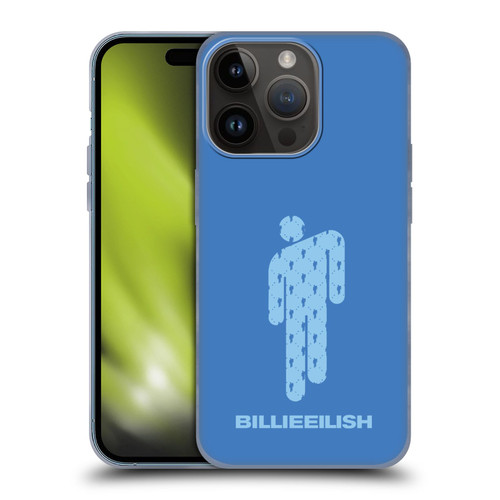 Billie Eilish Key Art Blohsh Blue Soft Gel Case for Apple iPhone 15 Pro