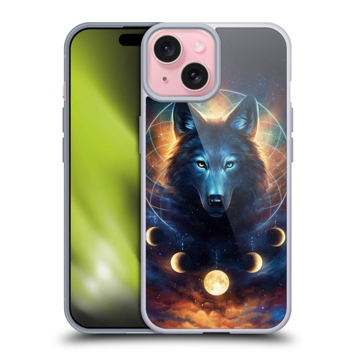 Jonas "JoJoesArt" Jödicke Wildlife 2 Dreamcatcher Wolf Soft Gel Case for Apple iPhone 15