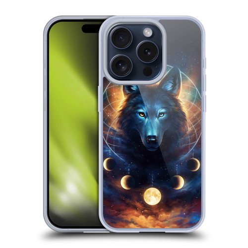 Jonas "JoJoesArt" Jödicke Wildlife 2 Dreamcatcher Wolf Soft Gel Case for Apple iPhone 15 Pro