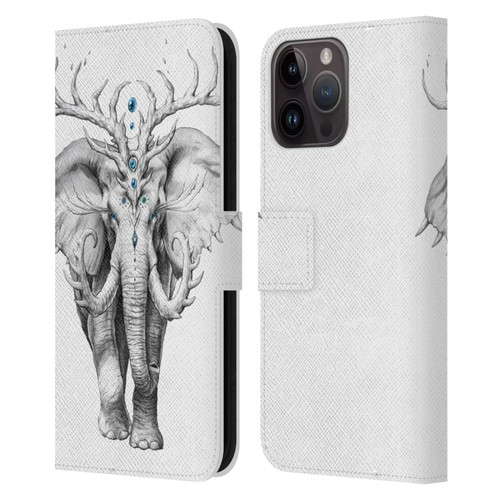 Jonas "JoJoesArt" Jödicke Wildlife 2 Elephant Soul Leather Book Wallet Case Cover For Apple iPhone 15 Pro Max
