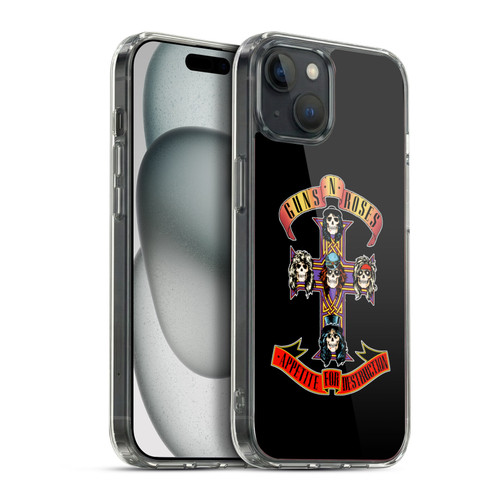 Guns N' Roses Key Art Appetite For Destruction Soft Gel Case for Apple iPhone 15 Plus & MagSafe
