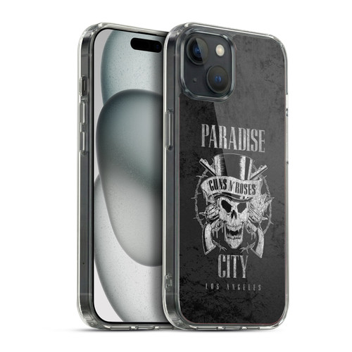 Guns N' Roses Vintage Paradise City Soft Gel Case for Apple iPhone 15 Plus