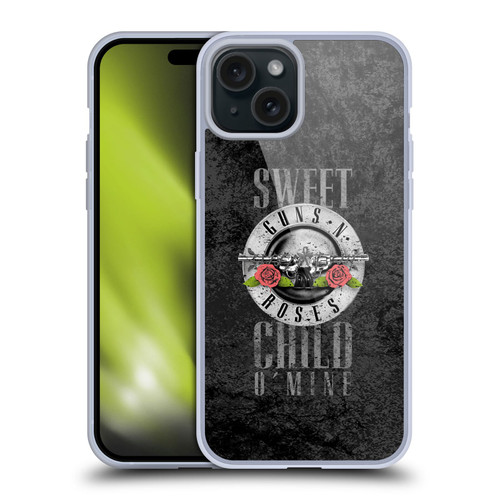 Guns N' Roses Vintage Sweet Child O' Mine Soft Gel Case for Apple iPhone 15 Plus