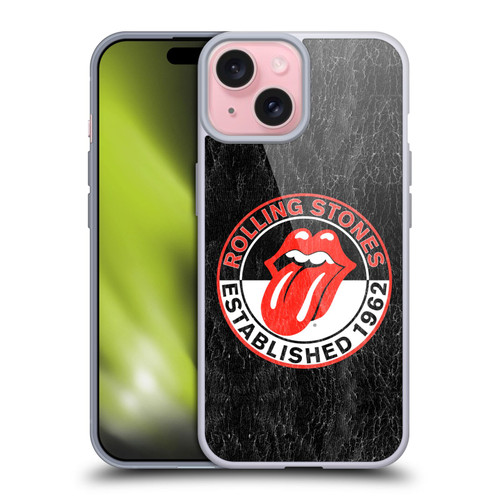 The Rolling Stones Graphics Established 1962 Soft Gel Case for Apple iPhone 15