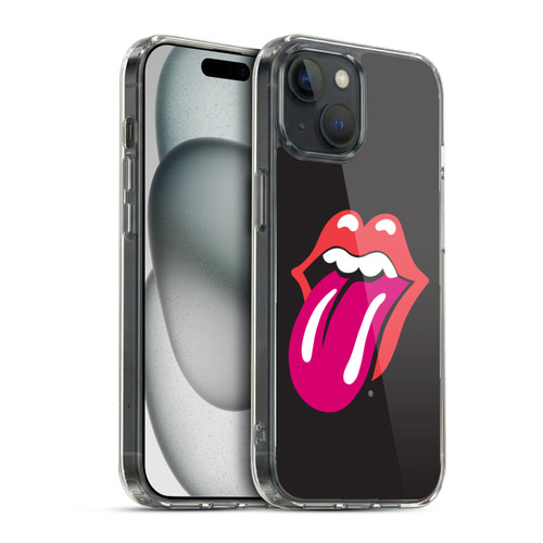 The Rolling Stones Graphics Pink Tongue Soft Gel Case for Apple iPhone 15