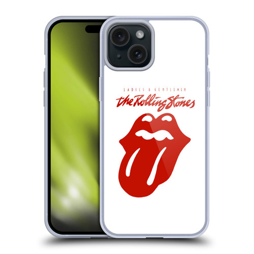 The Rolling Stones Graphics Ladies and Gentlemen Movie Soft Gel Case for Apple iPhone 15 Plus