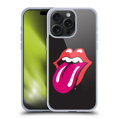 The Rolling Stones Graphics Pink Tongue Soft Gel Case for Apple iPhone 15 Pro Max