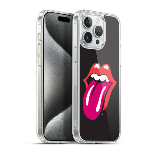 The Rolling Stones Graphics Pink Tongue Soft Gel Case for Apple iPhone 15 Pro Max