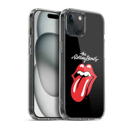The Rolling Stones Key Art Tongue Classic Soft Gel Case for Apple iPhone 15 Plus & MagSafe