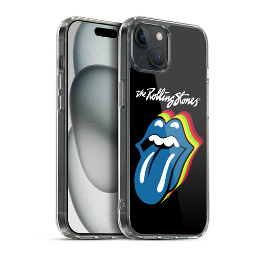 The Rolling Stones Licks Collection Pop Art 2 Soft Gel Case for Apple iPhone 15 Plus