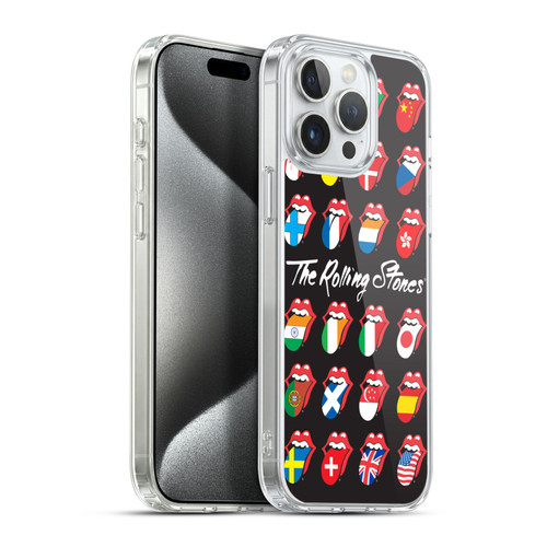 The Rolling Stones Licks Collection Flag Poster Soft Gel Case for Apple iPhone 15 Pro Max