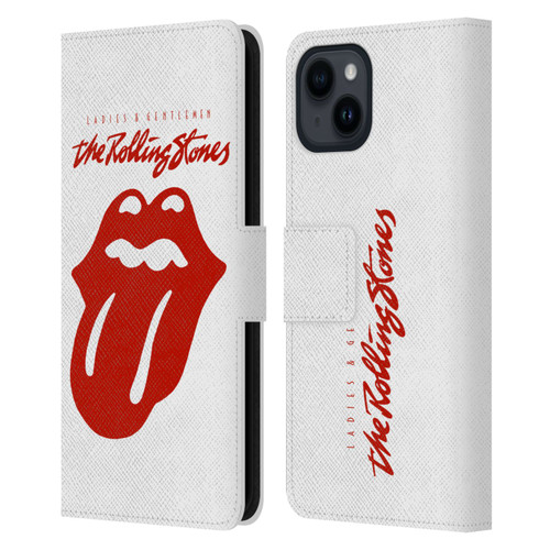 The Rolling Stones Graphics Ladies and Gentlemen Movie Leather Book Wallet Case Cover For Apple iPhone 15