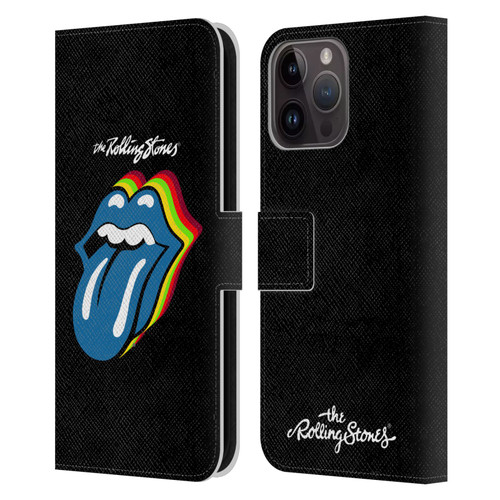 The Rolling Stones Licks Collection Pop Art 2 Leather Book Wallet Case Cover For Apple iPhone 15 Pro Max