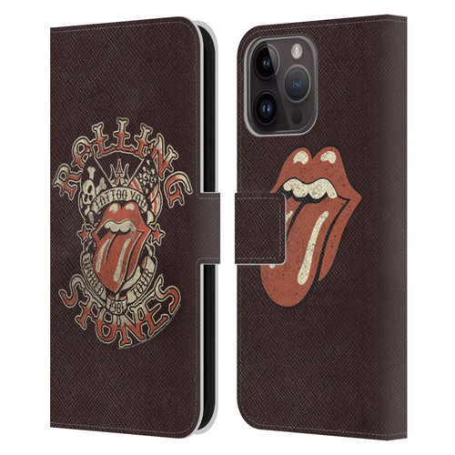 The Rolling Stones Tours Tattoo You 1981 Leather Book Wallet Case Cover For Apple iPhone 15 Pro Max