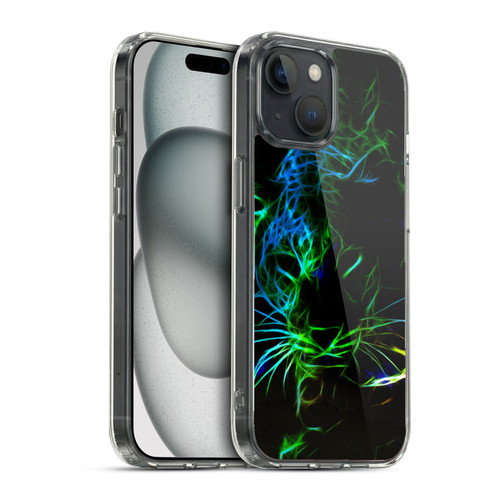 Simone Gatterwe Animals Neon Leopard Soft Gel Case for Apple iPhone 15