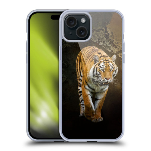 Simone Gatterwe Animals Siberian Tiger Soft Gel Case for Apple iPhone 15 Plus