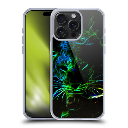 Simone Gatterwe Animals Neon Leopard Soft Gel Case for Apple iPhone 15 Pro Max
