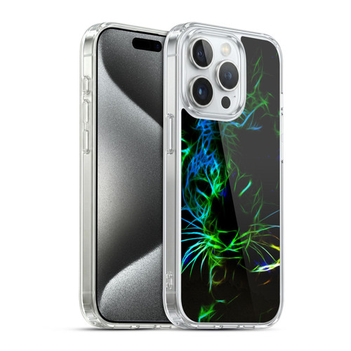 Simone Gatterwe Animals Neon Leopard Soft Gel Case for Apple iPhone 15 Pro