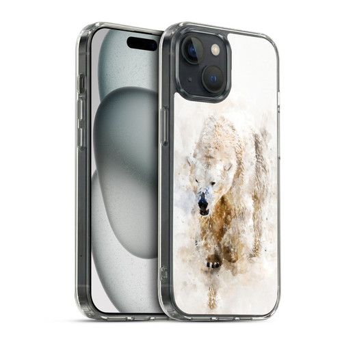 Simone Gatterwe Animals 2 Abstract Polar Bear Soft Gel Case for Apple iPhone 15 & MagSafe