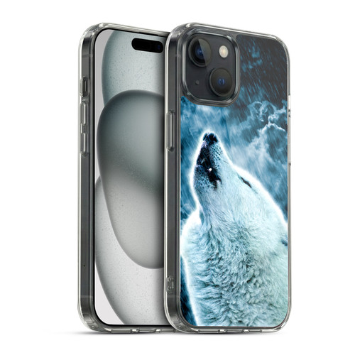 Simone Gatterwe Animals 2 Howling Wolf Soft Gel Case for Apple iPhone 15 & MagSafe