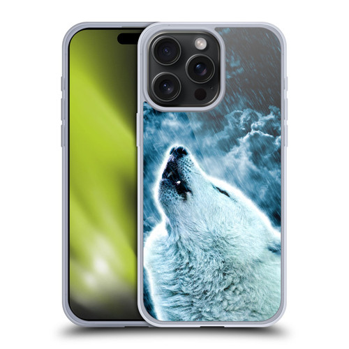 Simone Gatterwe Animals 2 Howling Wolf Soft Gel Case for Apple iPhone 15 Pro Max