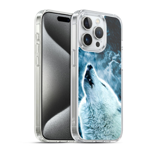 Simone Gatterwe Animals 2 Howling Wolf Soft Gel Case for Apple iPhone 15 Pro & MagSafe