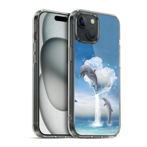 Simone Gatterwe Dolphins Lovers Soft Gel Case for Apple iPhone 15 & MagSafe