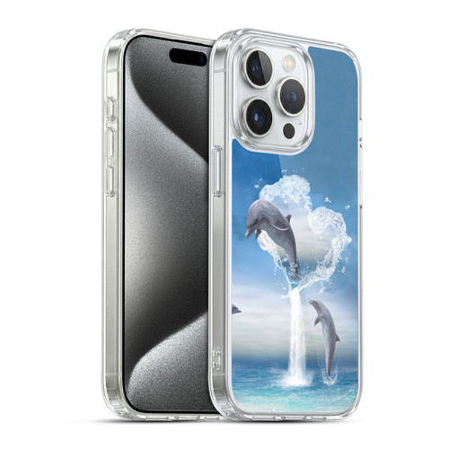 Simone Gatterwe Dolphins Lovers Soft Gel Case for Apple iPhone 15 Pro & MagSafe