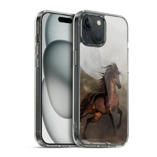Simone Gatterwe Horses Brown Soft Gel Case for Apple iPhone 15 & MagSafe
