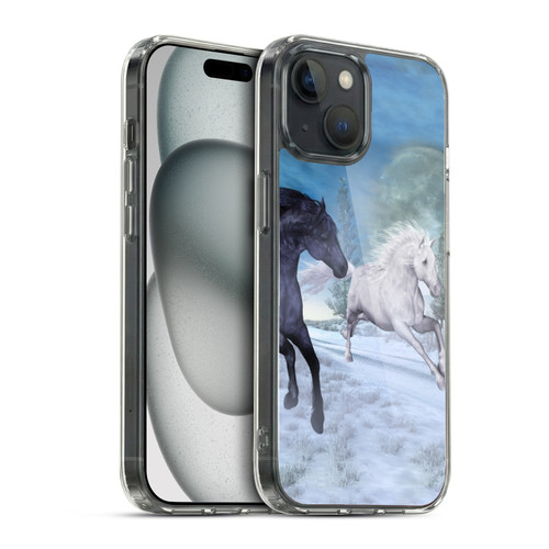 Simone Gatterwe Horses Freedom In The Snow Soft Gel Case for Apple iPhone 15 & MagSafe