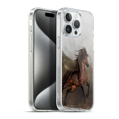 Simone Gatterwe Horses Brown Soft Gel Case for Apple iPhone 15 Pro Max & MagSafe