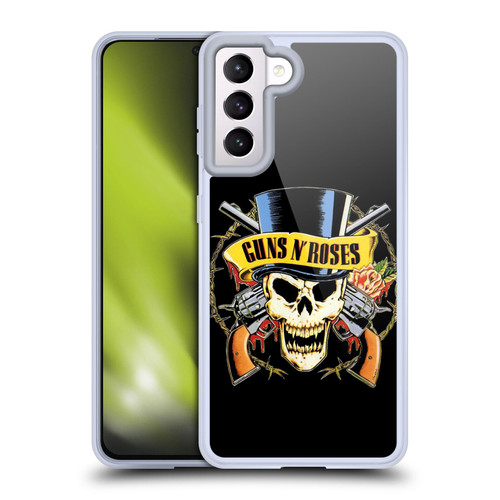 Guns N' Roses Key Art Top Hat Skull Soft Gel Case for Samsung Galaxy S21 5G
