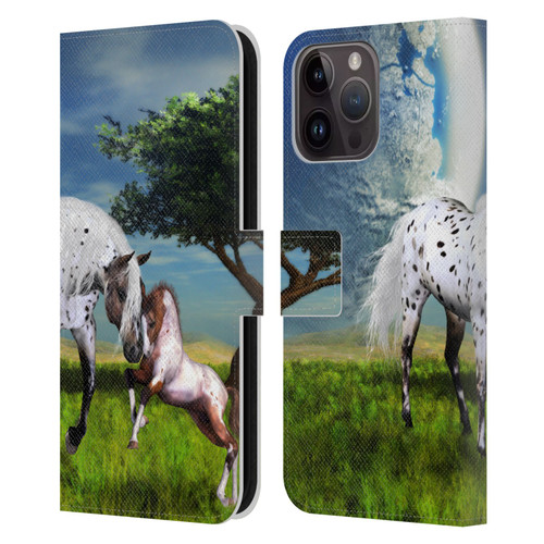 Simone Gatterwe Horses Love Forever Leather Book Wallet Case Cover For Apple iPhone 15 Pro Max