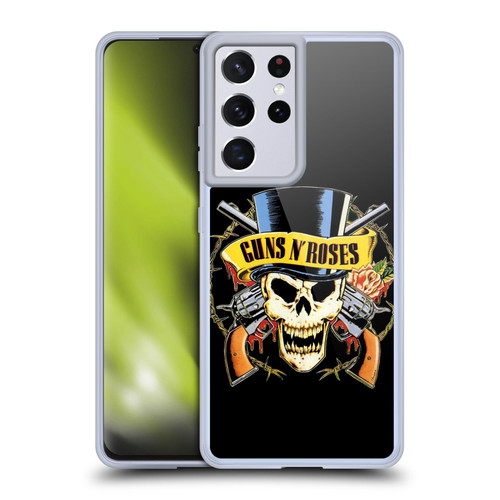 Guns N' Roses Key Art Top Hat Skull Soft Gel Case for Samsung Galaxy S21 Ultra 5G
